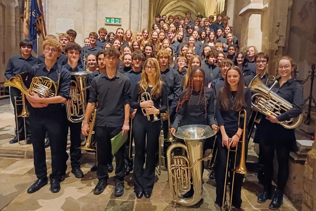 Peter Symonds music students at the College's annual Christmas Carol Concert, held at Winchester Cathedral
